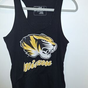 Black Tank Top with Tiger Graphic
